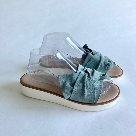 Seychelles Blue Suede Slide Sandals size 7.5 - Picture 2 of 12